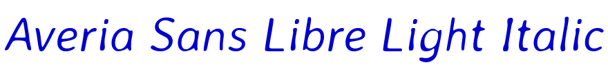 Averia Sans Libre Light Italic 字体